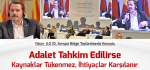 Yalçın: Adalet Tahkim Edilirse Kaynaklar Tükenmez, İhtiyaçlar Karşılanır