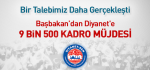 Bir Talebimiz Daha Gerçekleşti Başbakan’dan Diyanet'e 9 bin 500 Kadro Müjdesi